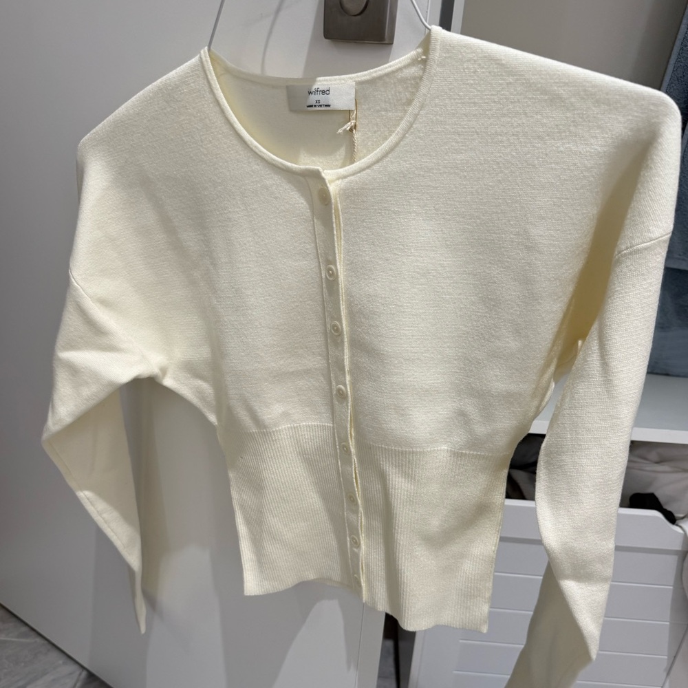 Aritzia Wilfred Golightly Cardigan- cream Xs